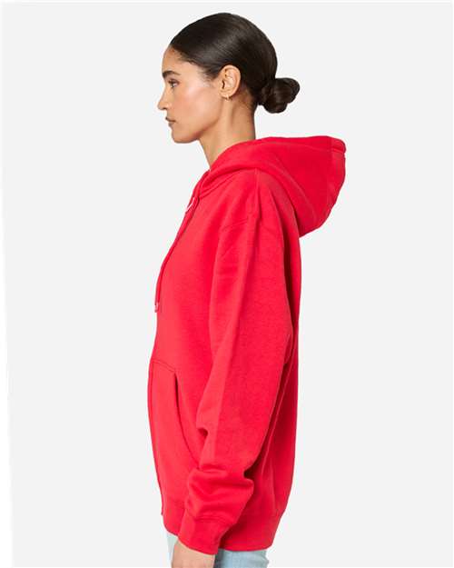 Premium Full-Zip Hooded Sweatshirt - OnModelSide - B488C9702 - Red