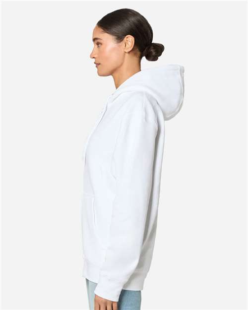 Premium Full-Zip Hooded Sweatshirt - OnModelSide - B488C9002 - White