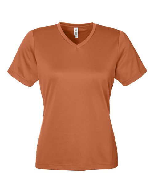 Women's Zone Performance Mesh T-Shirt - Front - B687D9324 - Sport Burnt Orange