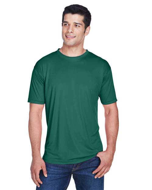Men's Cool & Dry Sport Performance Interlock T-Shirt - OnModelFront - B907E1543 - Forest Green