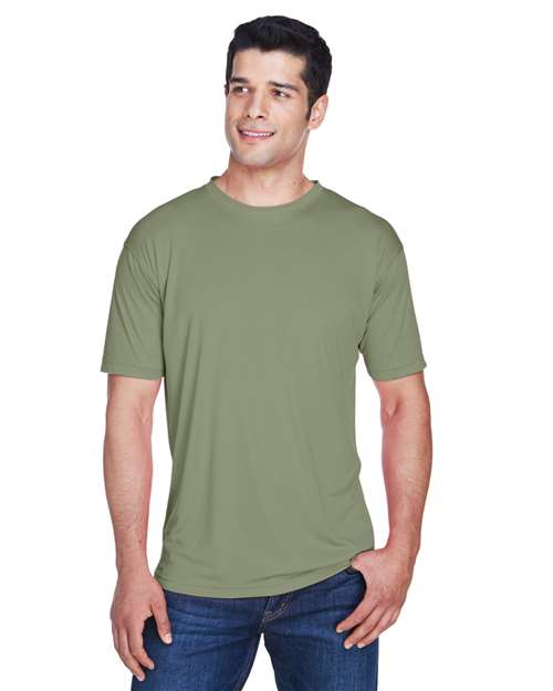Men's Cool & Dry Sport Performance Interlock T-Shirt - OnModelFront - B907E1113 - Military Green