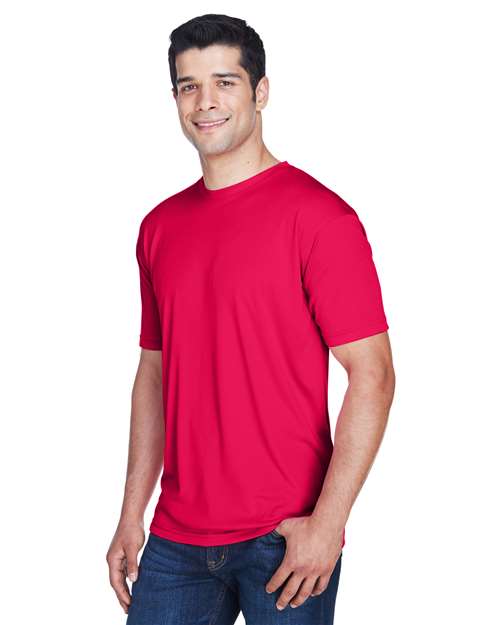 Men's Cool & Dry Sport Performance Interlock T-Shirt - OnModelSide - B907E1703 - Red