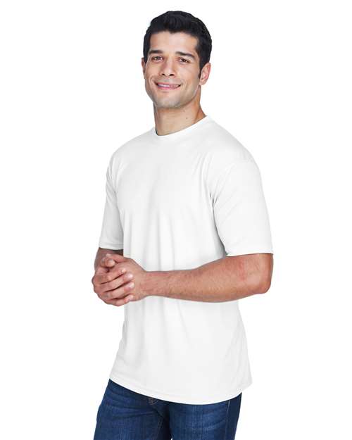 Men's Cool & Dry Sport Performance Interlock T-Shirt - OnModelSide - B907E1003 - White