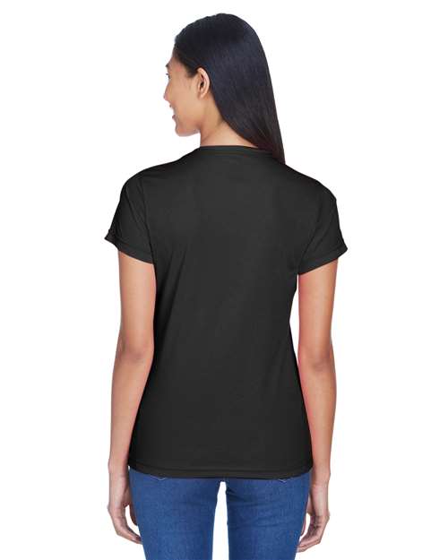 Women's Cool & Dry Sport Performance Interlock T-shirt - OnModelBack - B908E1502 - Black