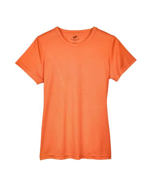 Women's Cool & Dry Sport Performance Interlock T-shirt - Front - B908E1662 - Bright Orange