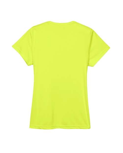 Women's Cool & Dry Sport Performance Interlock T-shirt - Front - B908E1123 - Bright Yellow
