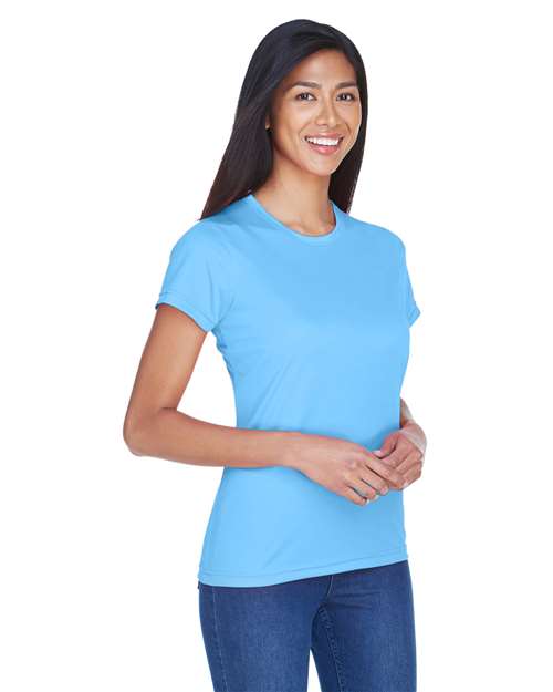 Women's Cool & Dry Sport Performance Interlock T-shirt - OnModelSide - B908E1262 - Columbia Blue