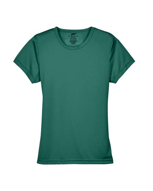 Women's Cool & Dry Sport Performance Interlock T-shirt - Front - B908E1542 - Forest Green