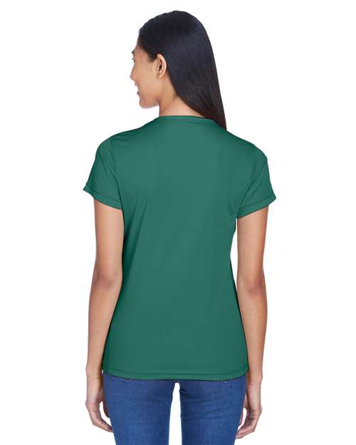 Women's Cool & Dry Sport Performance Interlock T-shirt - OnModelBack - B908E1542 - Forest Green