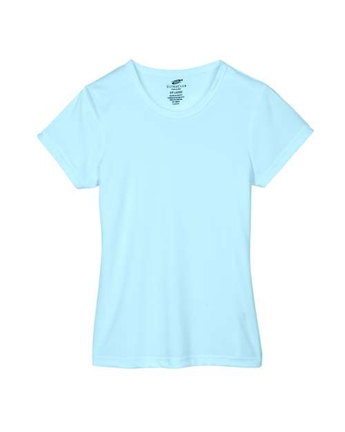 Women's Cool & Dry Sport Performance Interlock T-shirt - Front - B908E1372 - Ice Blue