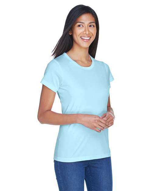 Women's Cool & Dry Sport Performance Interlock T-shirt - OnModelSide - B908E1372 - Ice Blue
