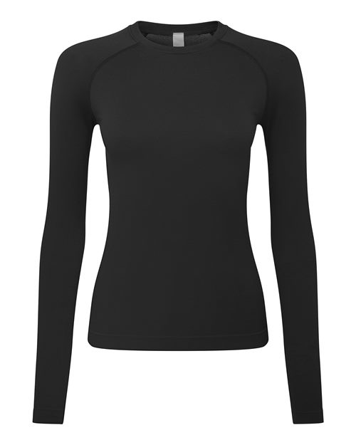Women's Unstoppable Long Sleeve Fresh Underscrub Base Layer T-Shirt - Front - B293D5502 - Black