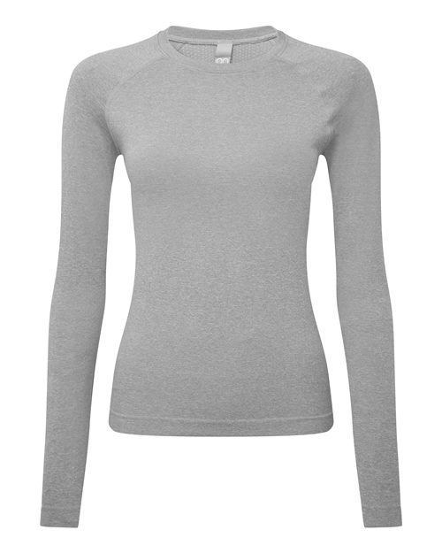 Women's Unstoppable Long Sleeve Fresh Underscrub Base Layer T-Shirt - Front - B293D5092 - Heather Grey