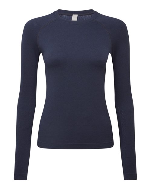 Women's Unstoppable Long Sleeve Fresh Underscrub Base Layer T-Shirt - Front - B293D5652 - Navy Heather