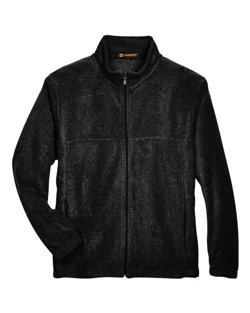 Men's Tall Full-Zip Fleece - Front - B306B9506 - Black