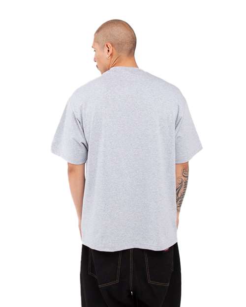 Max Heavyweight T-Shirt - OnModelBack - B278C2353 - Heather Grey