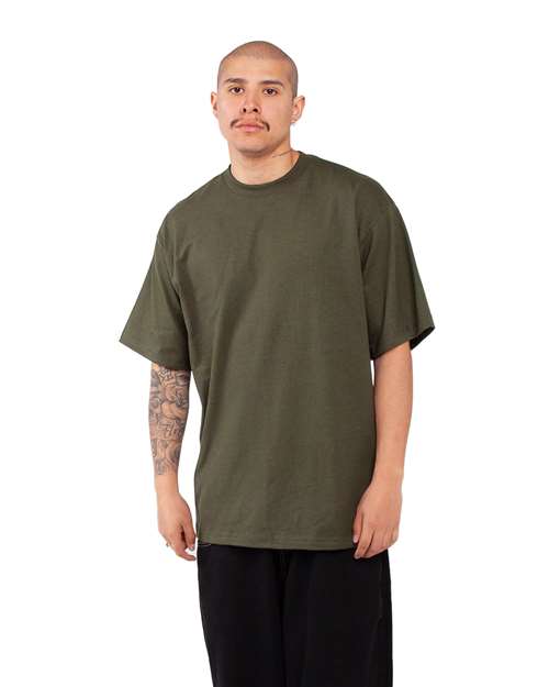 Max Heavyweight T-Shirt - OnModelSide - B278C2549 - Hunter Green