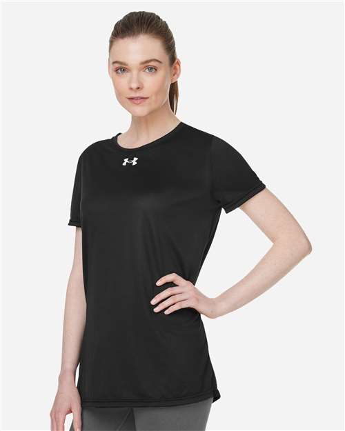 Women's Team Tech™ T-Shirt - OnModelSide - B150E2502 - Black/ White