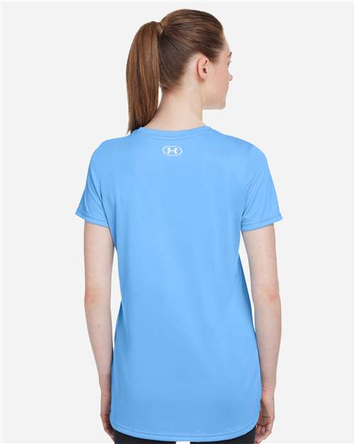 Women's Team Tech™ T-Shirt - OnModelBack - B150E2252 - Carolina Blue/ White