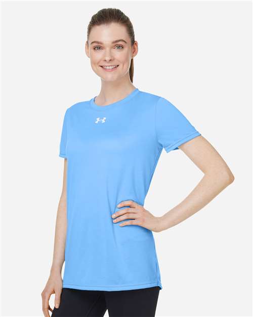 Women's Team Tech™ T-Shirt - OnModelSide - B150E2252 - Carolina Blue/ White