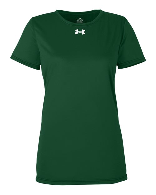 Women's Team Tech™ T-Shirt - Front - B150E2542 - Forest Green/ White