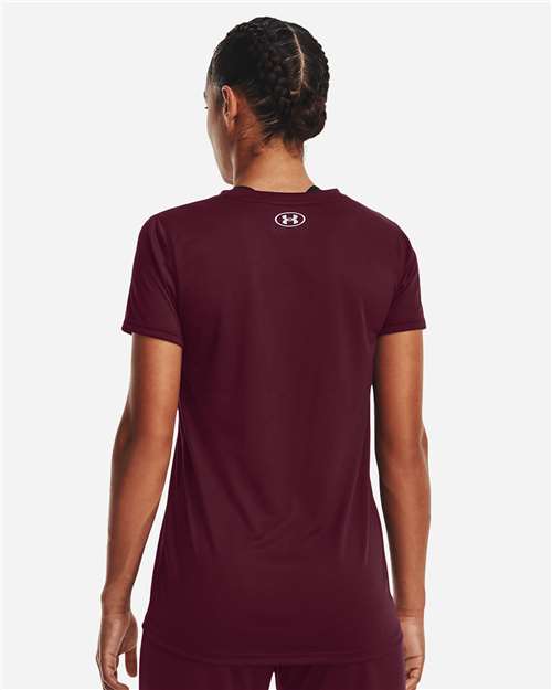 Women's Team Tech™ T-Shirt - OnModelBack - B150E2532 - Maroon/ White