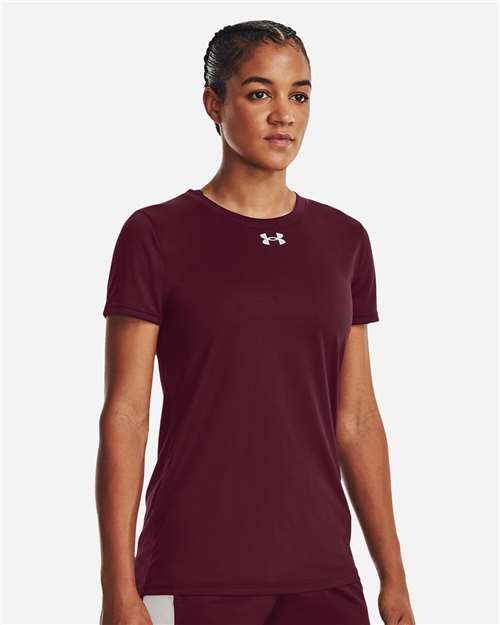 Women's Team Tech™ T-Shirt - OnModelFront - B150E2532 - Maroon/ White