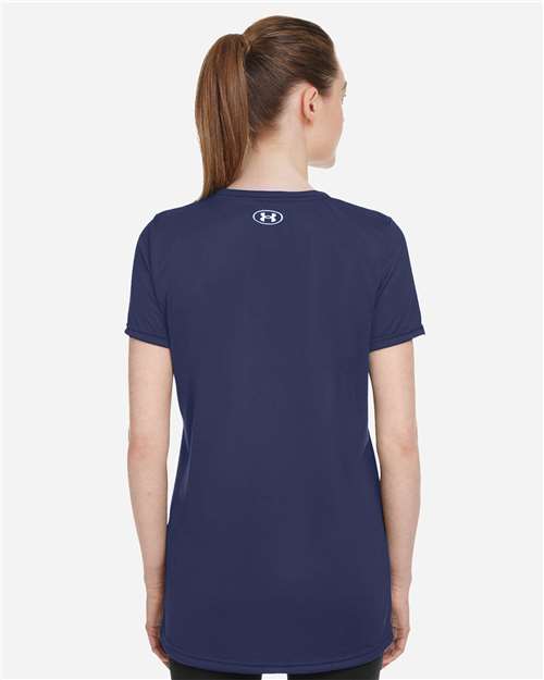 Women's Team Tech™ T-Shirt - OnModelBack - B150E2652 - Midnight Navy/ White
