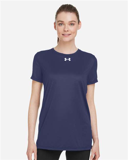 Women's Team Tech™ T-Shirt - OnModelFront - B150E2652 - Midnight Navy/ White