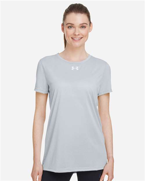 Women's Team Tech™ T-Shirt - OnModelFront - B150E2592 - Mod Grey Light Heather/ White