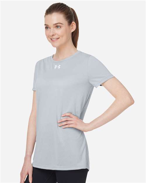 Women's Team Tech™ T-Shirt - OnModelSide - B150E2592 - Mod Grey Light Heather/ White