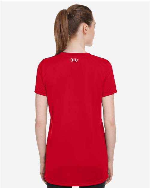 Women's Team Tech™ T-Shirt - OnModelBack - B150E2702 - Red/ White