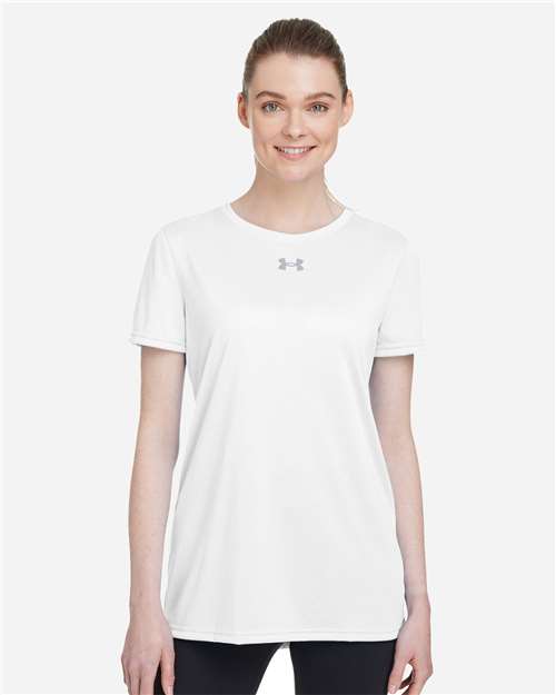 Women's Team Tech™ T-Shirt - OnModelFront - B150E2002 - White/ Mod Grey
