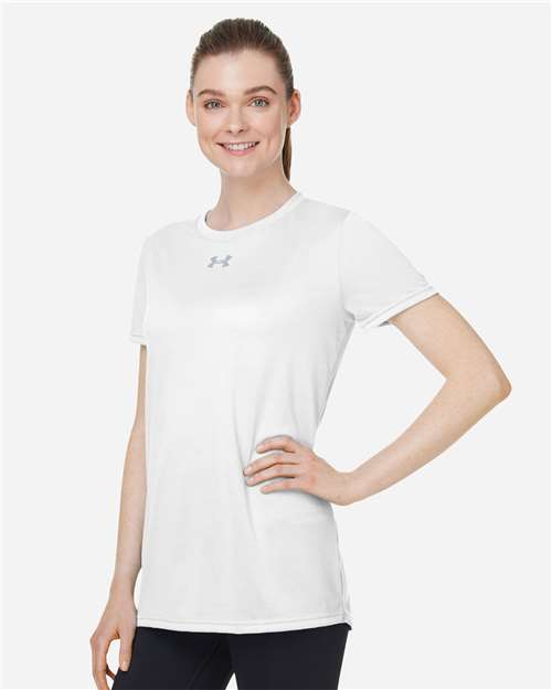 Women's Team Tech™ T-Shirt - OnModelSide - B150E2002 - White/ Mod Grey