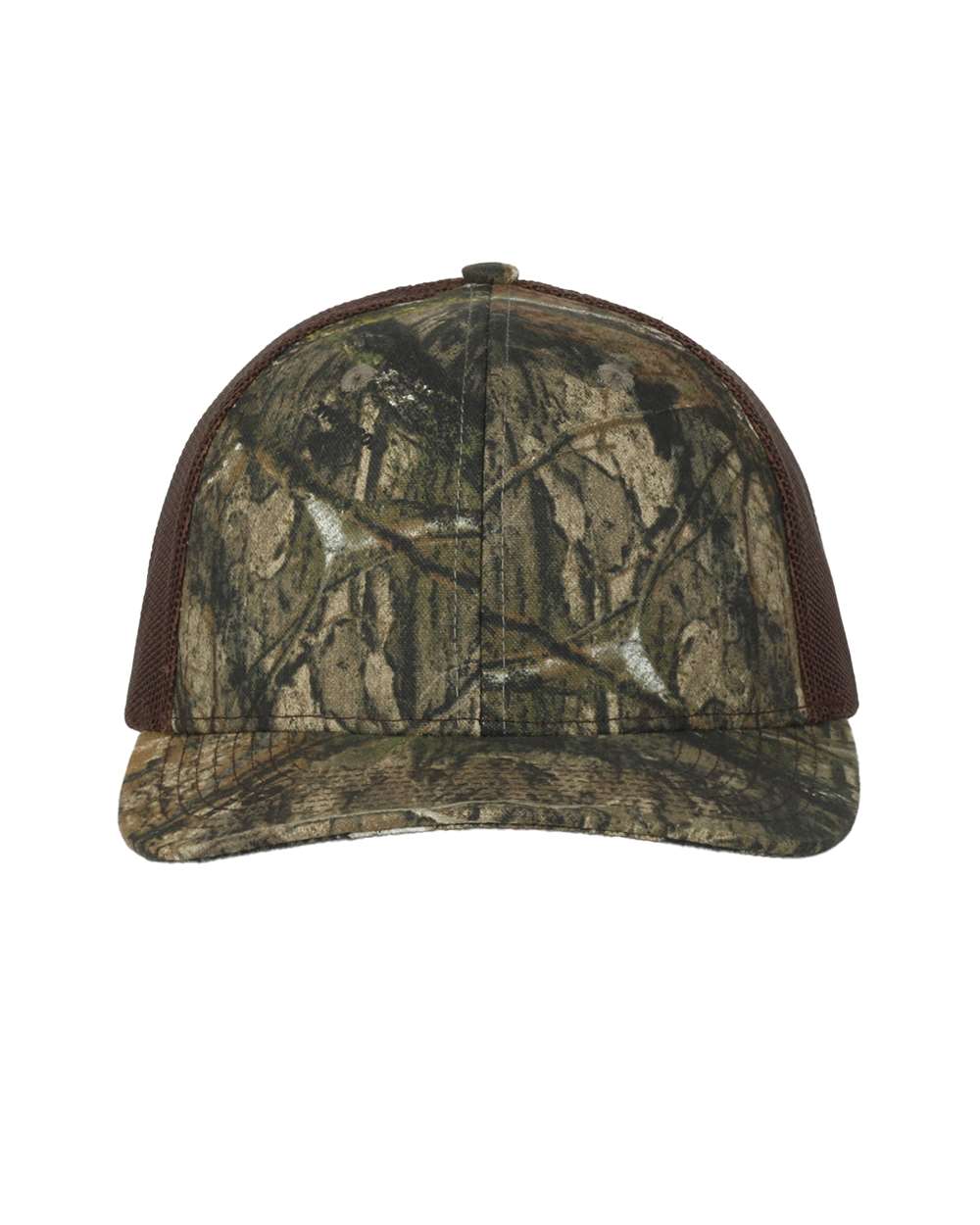Camo Trucker Mesh Back Cap - Front - B315E5980 - Mossy Oak Country/ Brown