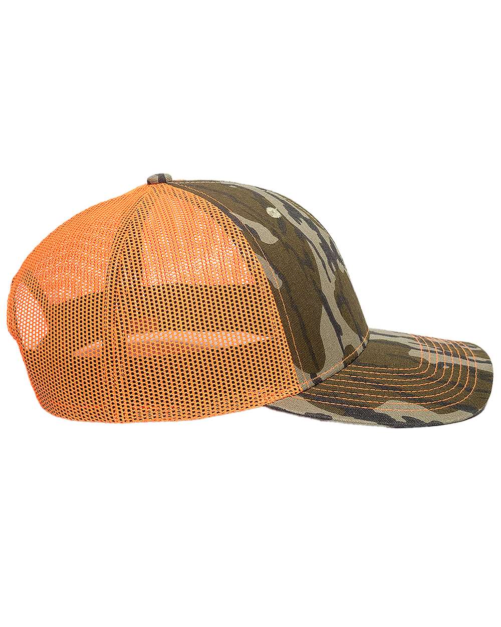 Camo Trucker Mesh Back Cap - DirectSide - B315E5110 - Mossy Oak Original/ Neon Orange