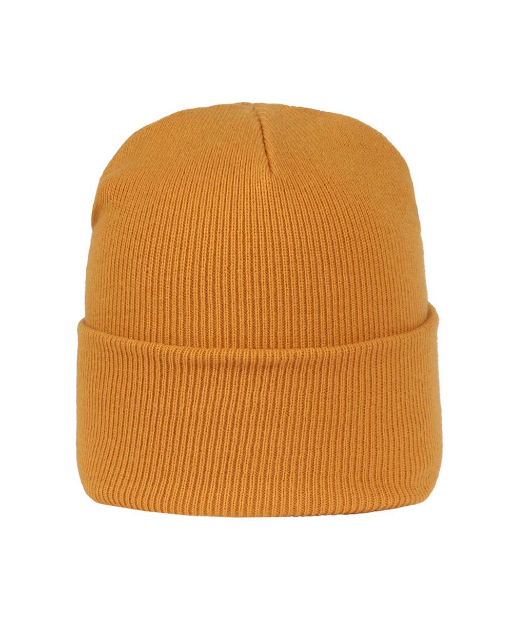 Knit Beanie - Front - B320E5130 - Mustard