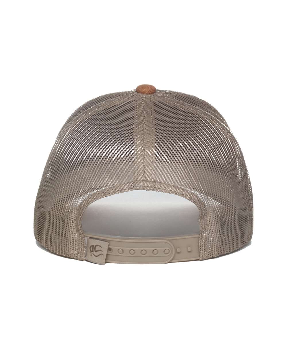 Tri-Color Mesh Back Trucker Cap - Back - B307E5560 - Brown/ Khaki/ Duck