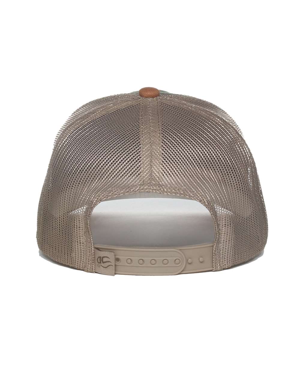 Tri-Color Mesh Back Trucker Cap - Back - B307E5540 - Olive/ Khaki/ Duck