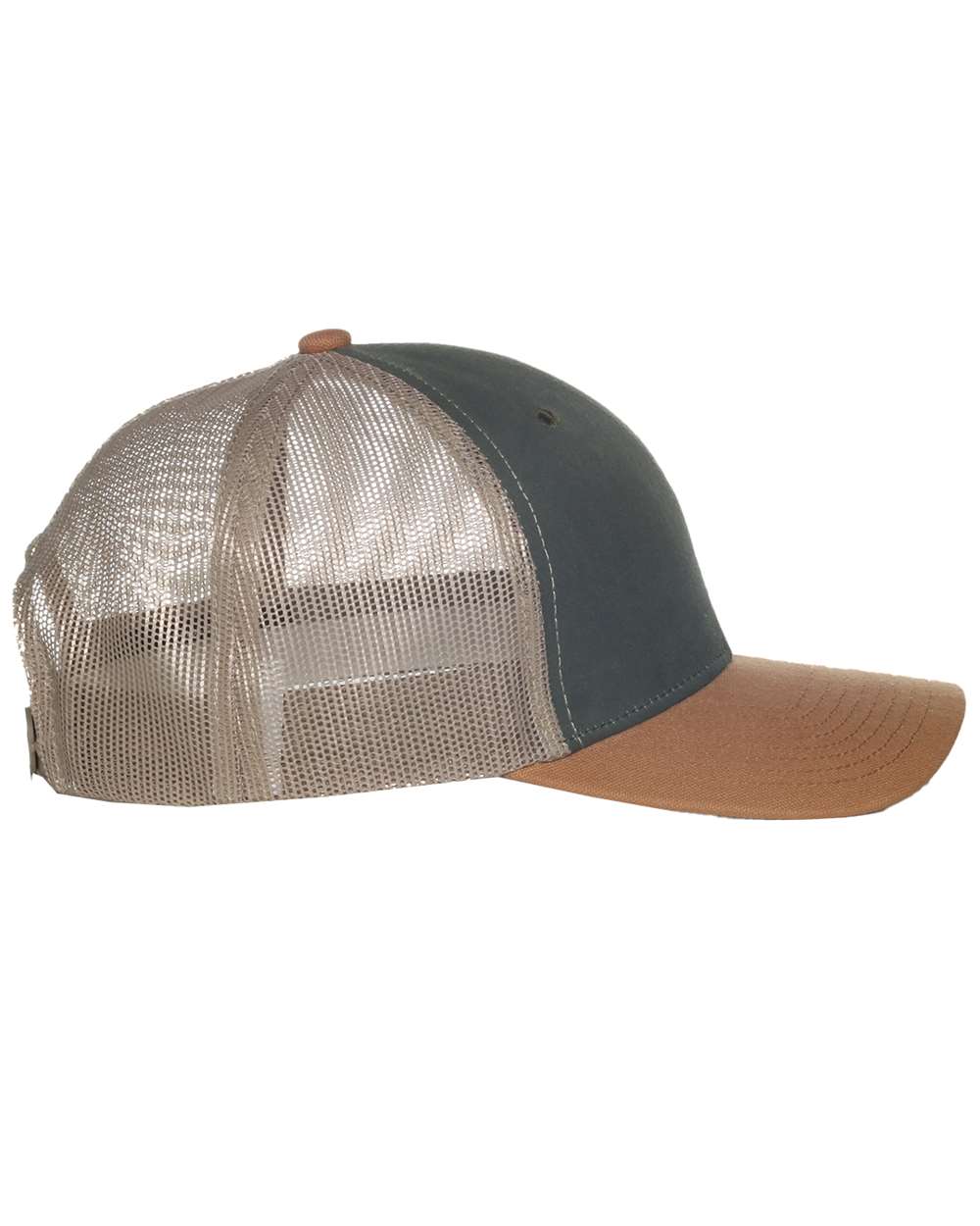 Tri-Color Mesh Back Trucker Cap - DirectSide - B307E5540 - Olive/ Khaki/ Duck