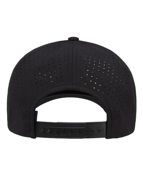 5-Panel Snapback with Perforated Cap - Back - B33895500 - Black