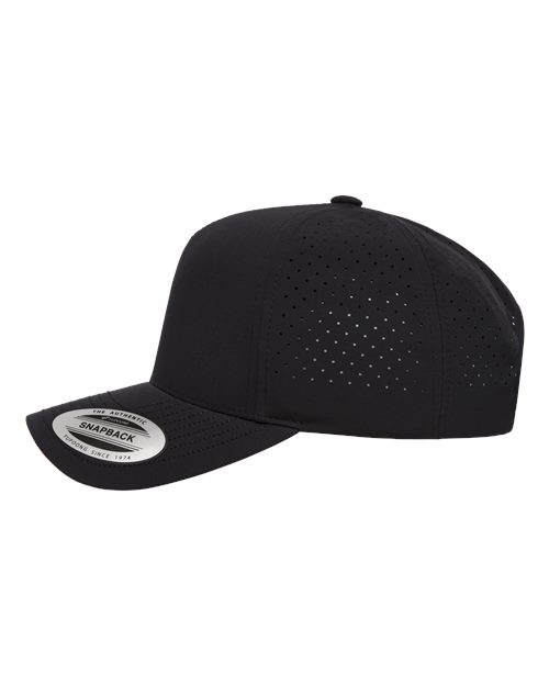 5-Panel Snapback with Perforated Cap - DirectSide - B33895500 - Black