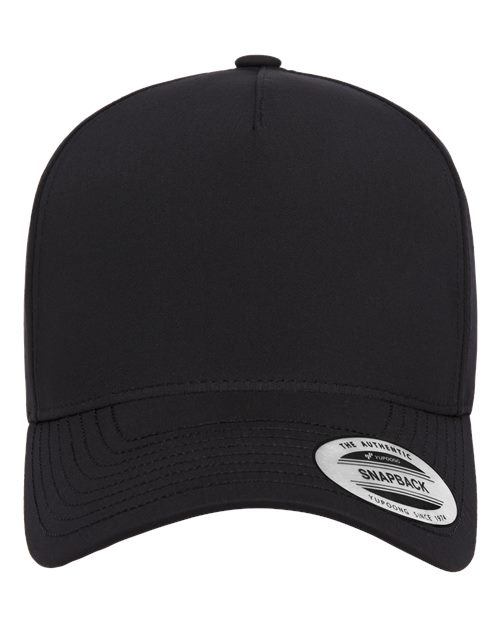 5-Panel Snapback with Perforated Cap - Front - B33895500 - Black
