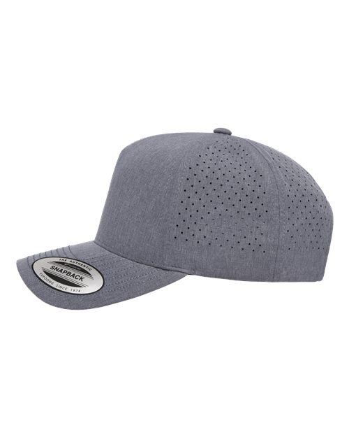 5-Panel Snapback with Perforated Cap - DirectSide - B33895090 - Heather Grey