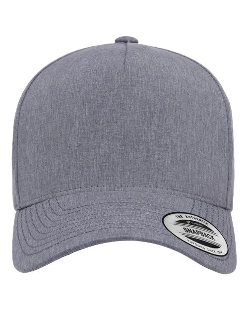 5-Panel Snapback with Perforated Cap - Front - B33895090 - Heather Grey