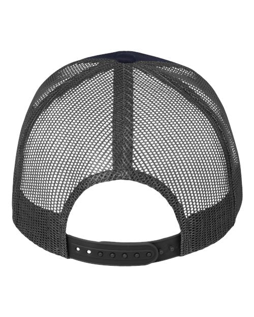 Mesh-Back Twill Trucker Cap - Back - B24995690 - Navy/ Charcoal