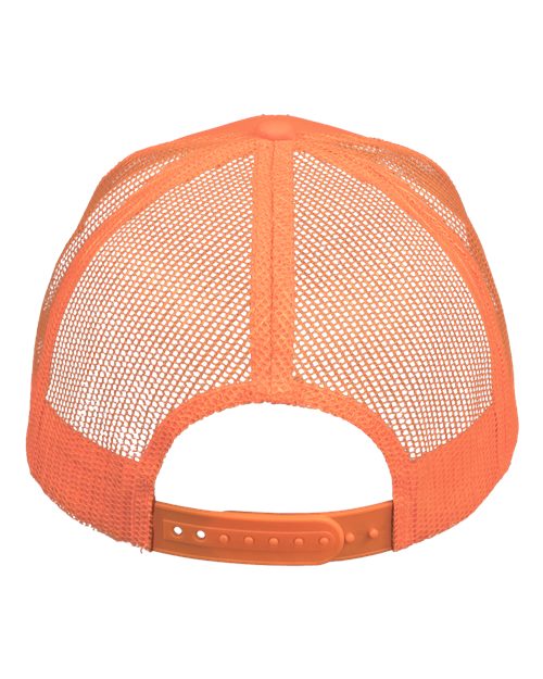 Mesh-Back Twill Trucker Cap - Back - B24995660 - Neon Orange