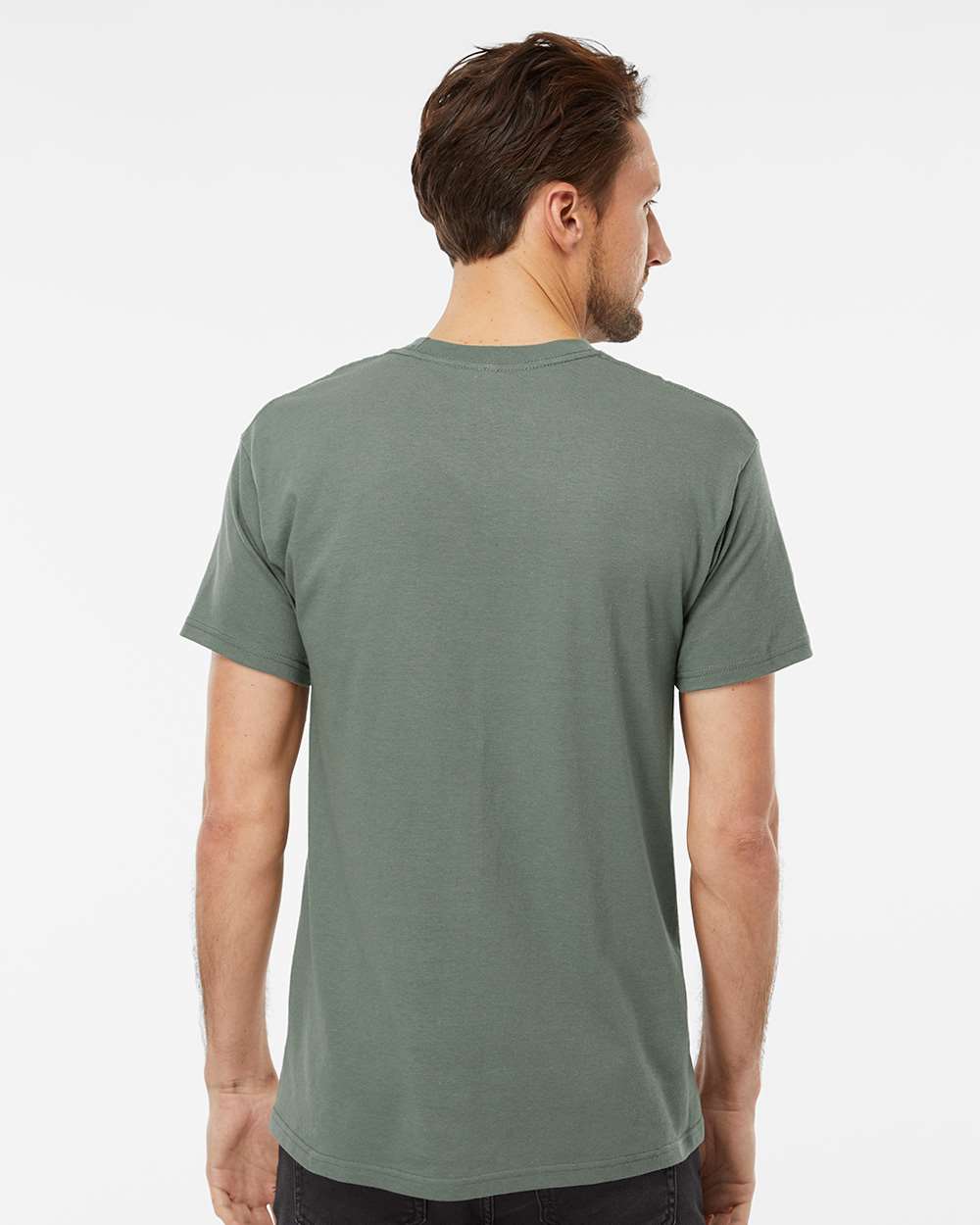 Gold Soft Touch T-Shirt - OnModelBack - B01542383 - Sage
