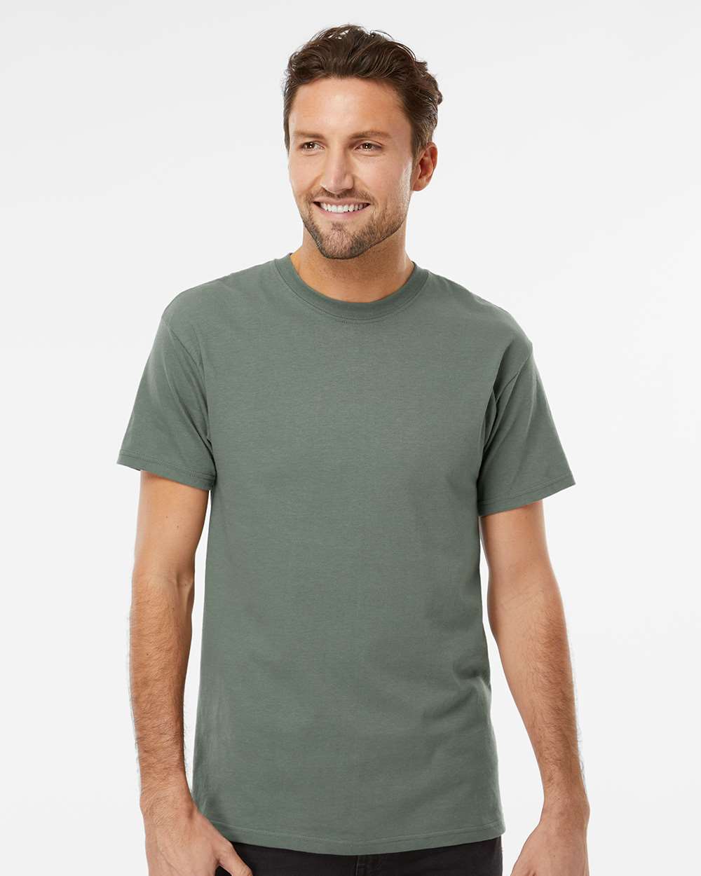 Gold Soft Touch T-Shirt - OnModelFront - B01542383 - Sage