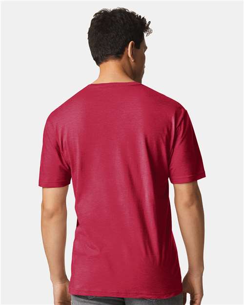 Light Cotton T-Shirt - OnModelBack - B02860262 - Heather Red